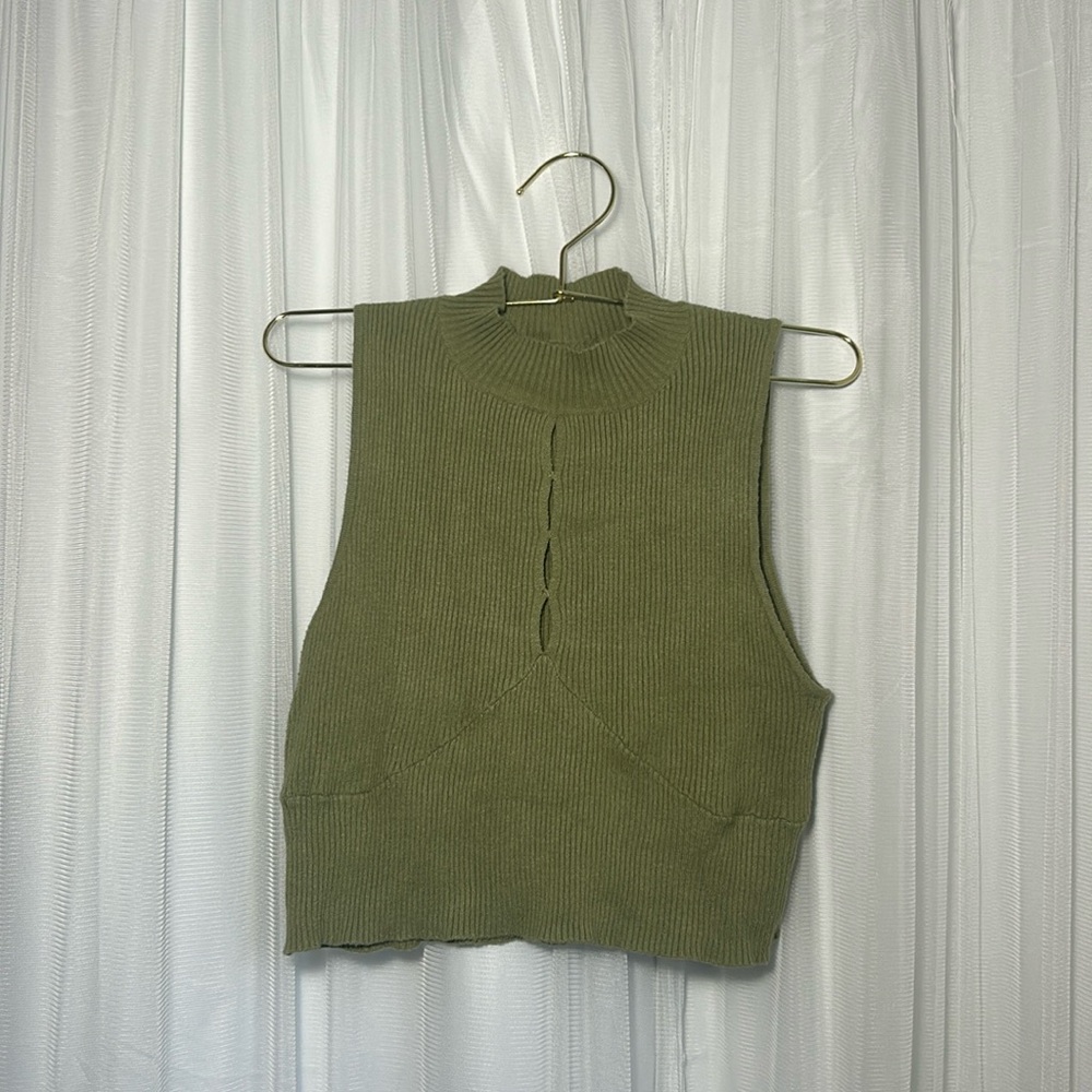Y2K Spring Green Crop Top